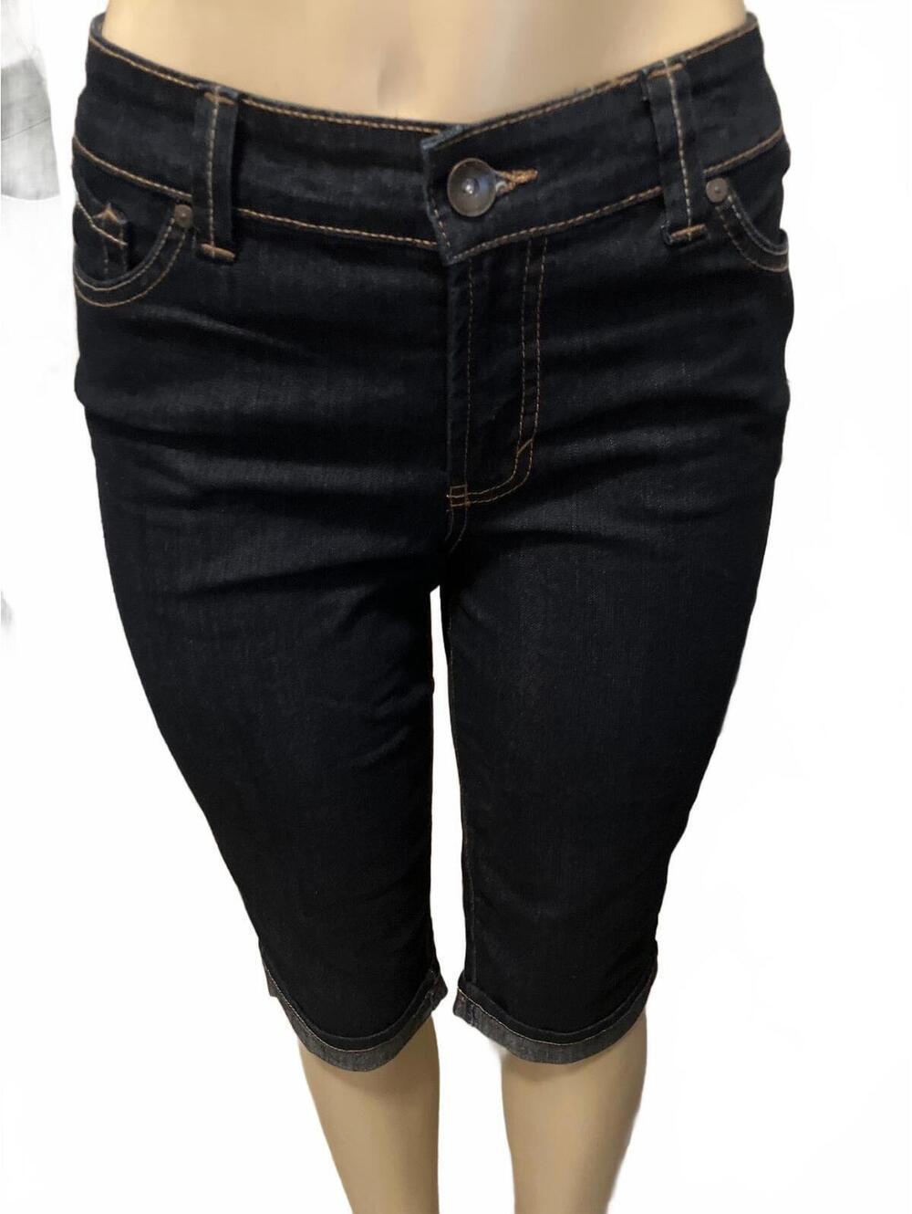 NWOT Nine West Women's Dark Wash Denim Bermuda Shorts